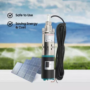 DC 12V Solar Deep Well Pump Water Pump 1500L/h Stainless Steel Submersible 200W - Picture 1 of 36