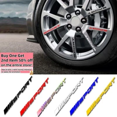 Set of 16 Sport Mark Car Wheel Rim Auto Decals Universal Reflective Car Stickers - Image 1 of 4