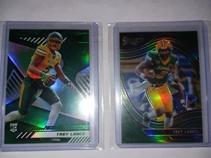 Trey Lance 2021 Panini Chronicles Draft Rookie Green Prizm 2 Card Lot - Bild 1 von 2