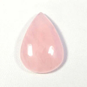 Natural Pink Rose Quartz Cabochon Pear Shape Loose Gemstone 53 Cts #7741 - Picture 1 of 7