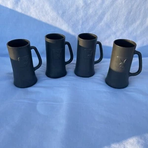 ⭐️ ⭐️ EUC ~ 4 PLAYBOY Sammler Glas Bierkrug Barware Raised Bunny ⭐️ - Bild 1 von 24