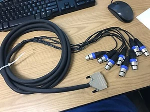 Cordial Multicore Digital CMD 8 RES/EBU 8x2x0x.19 D-Sub to XLR Female 8way Cable - Picture 1 of 8