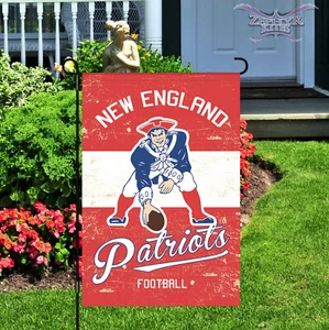 New England Patriots garden flag 12" x 18" Double sided Officially Licensed - Picture 1 of 2