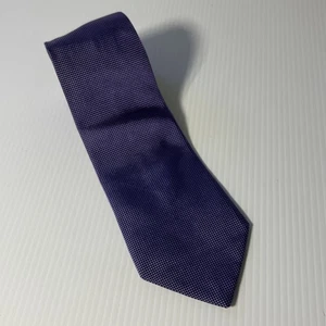 Drakes London Neck Tie Silk Purple Basket Weave Hand Made - Picture 1 of 11
