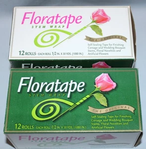 24 rotoli autosigillanti bianchi Floratape 1/2" L x 30 iarde Ea fiori stelo avvolgente - Foto 1 di 5