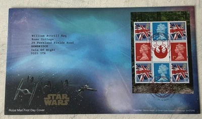 GB QEII 2015 Star Wars Prestige Booklet Machin Pane RM FDC Tallents House SHS - Image 1 of 4