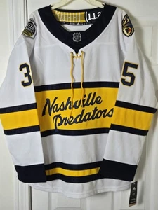 NWT Adidas Nashville Predators Pekka Rinne 2020 Winter Classic Jersey Size 50 - Picture 1 of 6