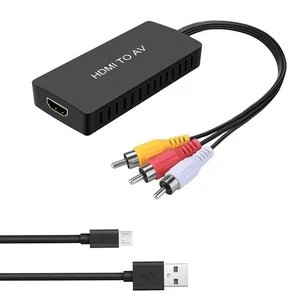 HDMI zu AV Konverter HDMI zu Video Audio Adapter Unterstützt PAL/NTSC für Roku S... - Bild 1 von 6