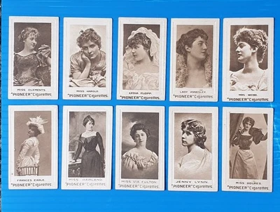 1905 ANTIQUE BEAUTIES 10 PIONEER CIGARETTE CARDS PHOTOGRAVURE RICHMOND CAVENDISH - Image 1 of 2