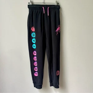 Overtime Elite Jelly Fam Sweatpants Youth XL Black Pink Blue Basketball Jogger - Picture 1 of 12