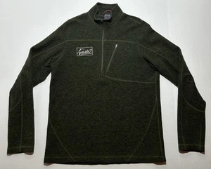 Ibex Scout Half Zip Pullover Men’s Medium Green Merino Wool Blend Sweatshirt - Picture 1 of 8