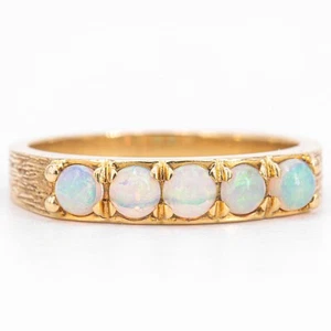 Gr. 56 - Wertiger Mid-Century Opal Damen Ring in Gelbgold 750/18K - Bild 1 von 8