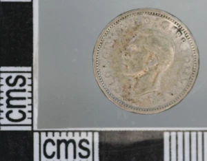 GRAN BRETAGNA Giorgio VI Moneta 3D Argento Treepence 1937 - Foto 1 di 2