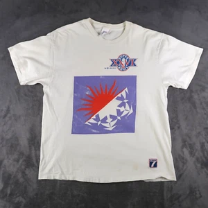 Vintage 90s 1992 NFL Super Bowl XXVI Logo 7 Sz XL XLarge White Great Super Bowl - Picture 1 of 17