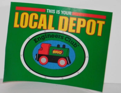 VTG BRIO ENGINEERS CLUB LOCAL DEPOT STICKER MACTAC STARLINER 7"X5" NEW UNUSED - Image 1 of 4