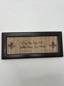 Folk Art vintage primitive stitch art plaque decor prayer proverb OOAK gift - Picture 1 of 11
