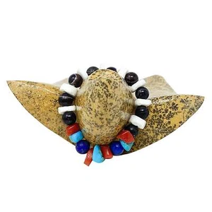 "Cheryl Beyuka, fetish uccellino, serpentina, Zuni fatto a mano, 1 1/8"" x 3 1/4" - Foto 1 di 4