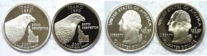 2007-S Idaho Statehood Quarter Silver & Clad Proofs 2 Coin Set - Picture 1 of 3