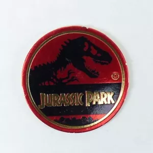 Red Foil Reflective Jurassic Park Pog Skycaps SkyBox Pog From 1993 - Picture 1 of 2