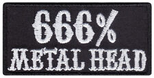 666 % METAL HEAD Aufnäher Heavy Festival Band Patch Bügelbild Aufbügler Sticker