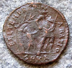 Roman Empire Constans I AD 348 - 350 Nummus FEL TEMP REPARATIO; Cyzicus Bronze - Picture 1 of 6