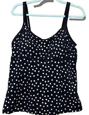 Trajes de baño para todos Tankini Top de natación para mujer 12 negro plateado lunares playa Foto 1 de 4