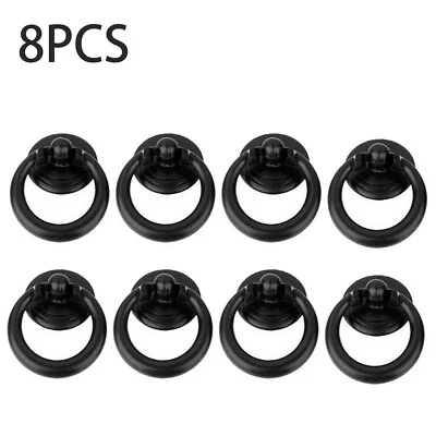 8PK Pull Handle Draw Ring Knob For Door Cabinet Drawer Cupboard Wardrobe+ Screws - Image 1 of 4