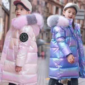 Winter Girls Warm Coat Hooded Faux Fur Parka Kids Travel School Jackets Outwear - Picture 1 of 20