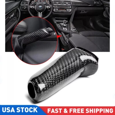 Carbon Black  Handbrake Brake Handle Cover FOR BMW E46 E90 E92 F30 F32 F80 BK - Image 1 of 4