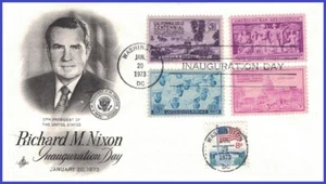 USA3 #IN25 U/A ARTCRAFT 2 FDC   Inauguration Nixon 2nd Term 1973 - Picture 1 of 1