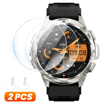 1 Set of Tempered Glass Film for KOSPET TANK T3 ULTRA Smart Watch