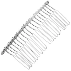 Pettine per capelli in ferro 7,8 cm damigella d'onore festa nuziale pettini velo - Foto 1 di 11