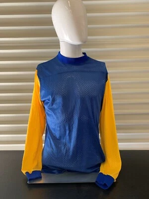 Camiseta deportiva de motocross vintage BW, Bill Walters amarillo azul malla talla mediana Moto-X MX  Foto 1 de 3