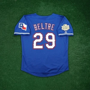 Adrian Beltre 2011 Texas Rangers World Series Men's Alt Blue Jersey (S-3XL) - Picture 1 of 9