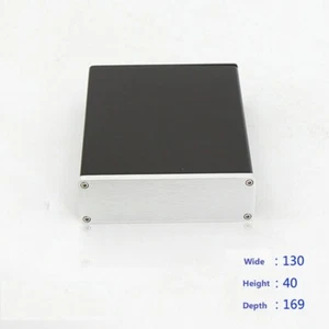 Aluminum Chassis DIY DAC Amplifier Audio Shell Class A Case Size W130 H40 D169mm - Picture 1 of 4