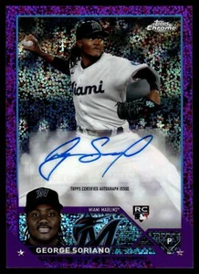 2023 Topps Chrome Update GEORGE SORIANO PURPLE SPECKLE REFRACTOR AUTO 234/299 - Picture 1 of 2