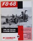 prospectus brochure moissonneuse tractée F8-68 mc cormick tracteur tractor