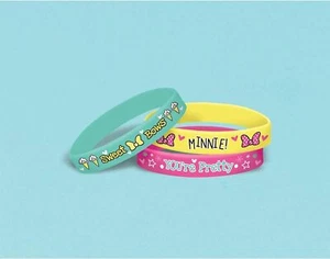 Minnie Mouse Happy Helpers Disney Kids Birthday Party Favor Rubber Bracelets - Picture 1 of 1