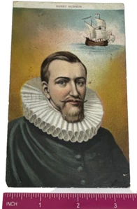 Henry Hudson 1911 Postcard – Early Explorer Portrait & Ship, Mailed - Picture 1 of 2