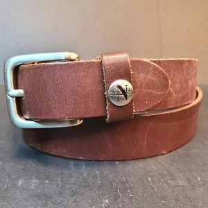 Nautica Genuine Leather Belt Size 40 Brown Solid Work Vintage 93712P - Picture 1 of 13