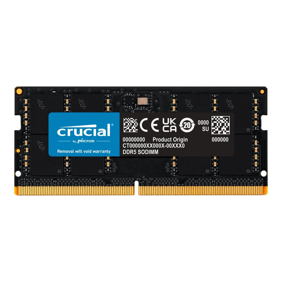 Crucial DDR5 RAM 32GB 5600MHz SODIMM Arbeitsspeicher für Laptop/Notebook Mini