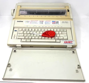 Brother AX-250 tragbare elektronische Schreibmaschine manuelle Tastatur mit Abdeckung getestet - Bild 1 von 22