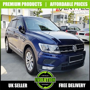 WIND RAIN SMOKE DEFLECTORS FITS Volkswagen Tiguan 2016-2023 EXTERNAL FIT - Picture 1 of 10