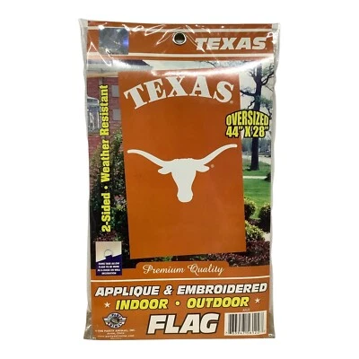 NCAA Texas Longhorns Bandera de Gran Tamaño 44”x28” Interior/Exterior, 2 Caras NUEVO Foto 1 de 3