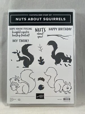 Juego de estampillas NUTS ABOUT SQUIRRELS estampación de tuercas de cumpleaños sobre ti A23 Foto 1 de 2