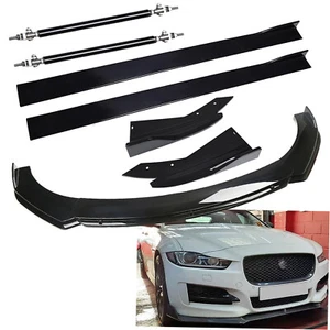 For Jaguar XE XJ XF XJR Front Bumper Lip Spoiler Diffuser Side Skirt Splitter B - Picture 1 of 20