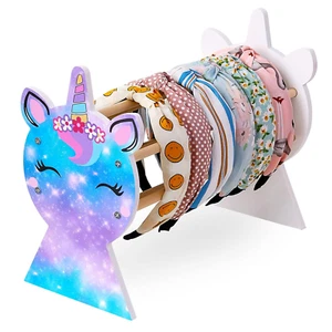 Girls Headband Holder Organizer Hair Hoop Headband Display Stand Unicorn Hairban - Picture 1 of 12