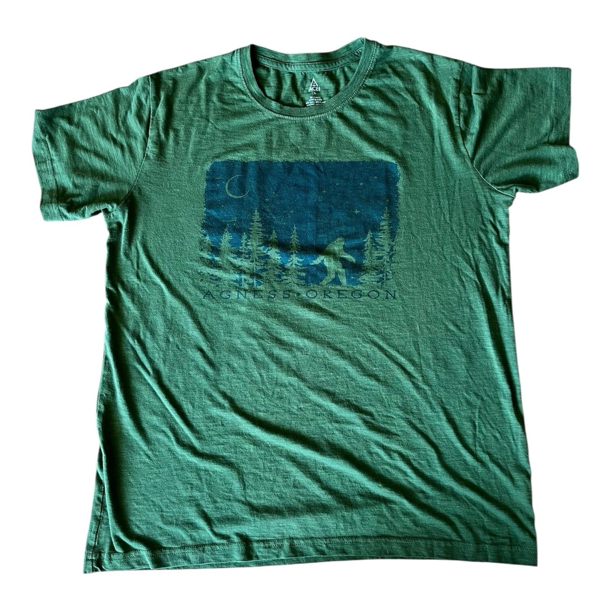 Men's Sasquatch Embroidered T-Shirt - Casual Short Sleeve, Cotton, Moisture Wicking
