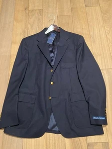 Ralph Lauren Doeskin Wool Navy Blazer Made In Italy NWT $1198 Purple Label Style - Imagen 1 de 12