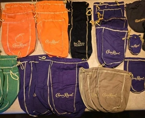 38 Crown Royal Bacardi And Blanton Felt Bags - Picture 1 of 9